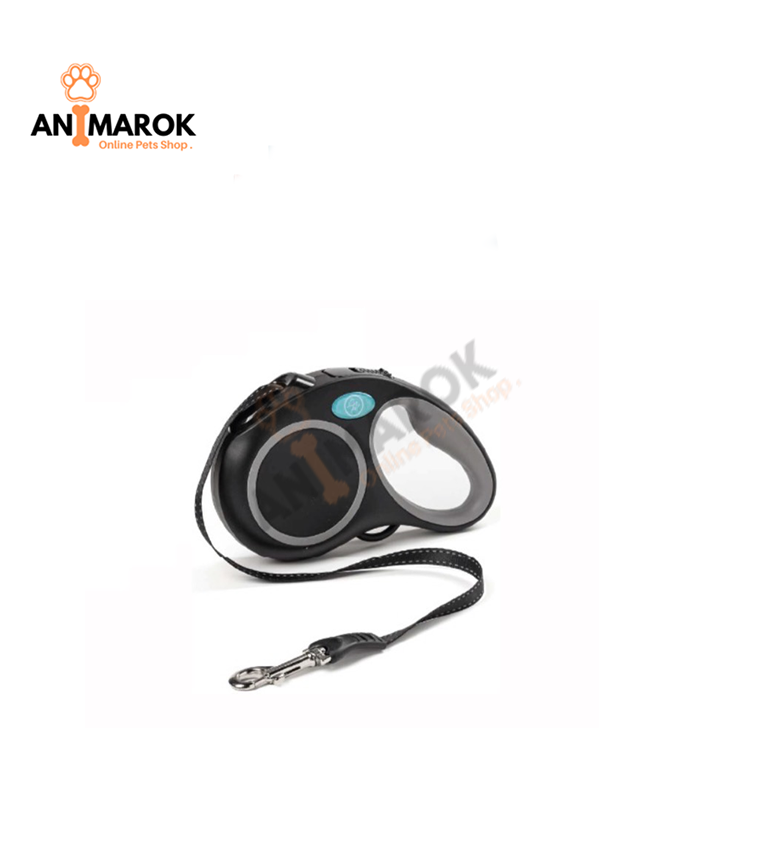 Leopet Laisse retrectable noir