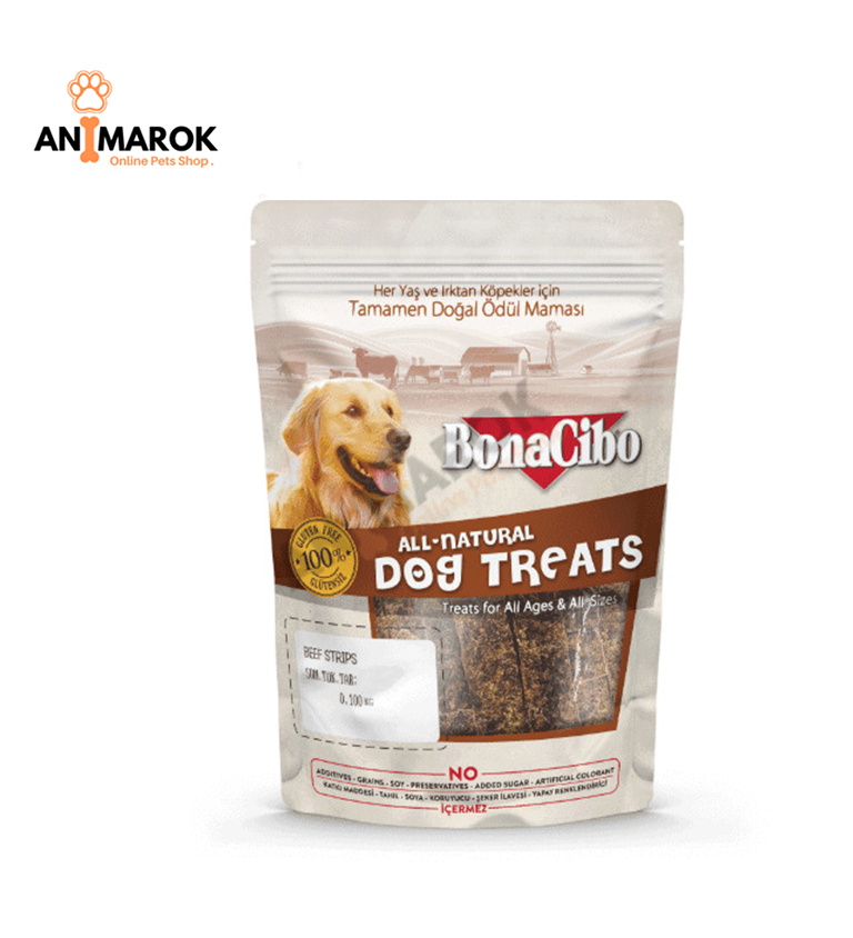 Bonacibo Beef Strips – Lanières de Viande Séchée au Bœuf pour Chiens