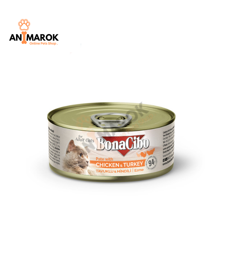 Bonacibo Pâté Premium pour chat adulte au poulet et à la dinde