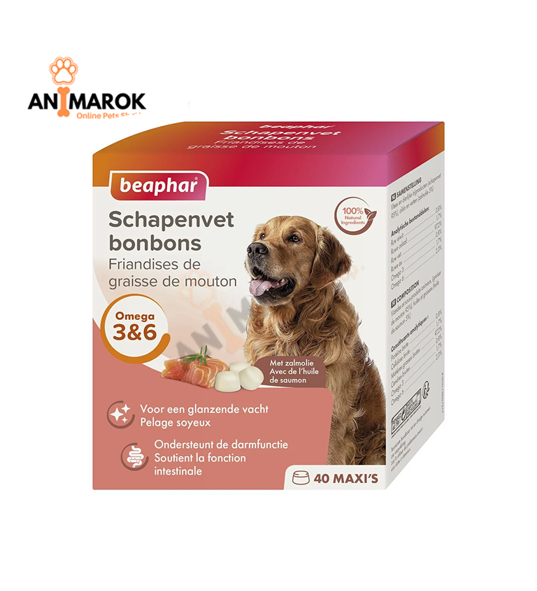 Beaphar Friandises pour Chiens – Graisse de Mouton & Saumon